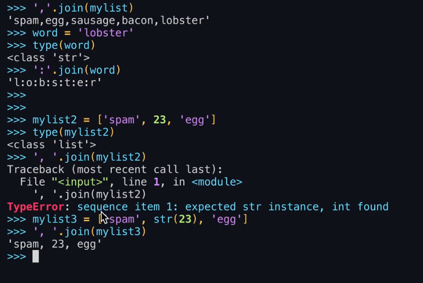 Python List To String - Solved Type Error